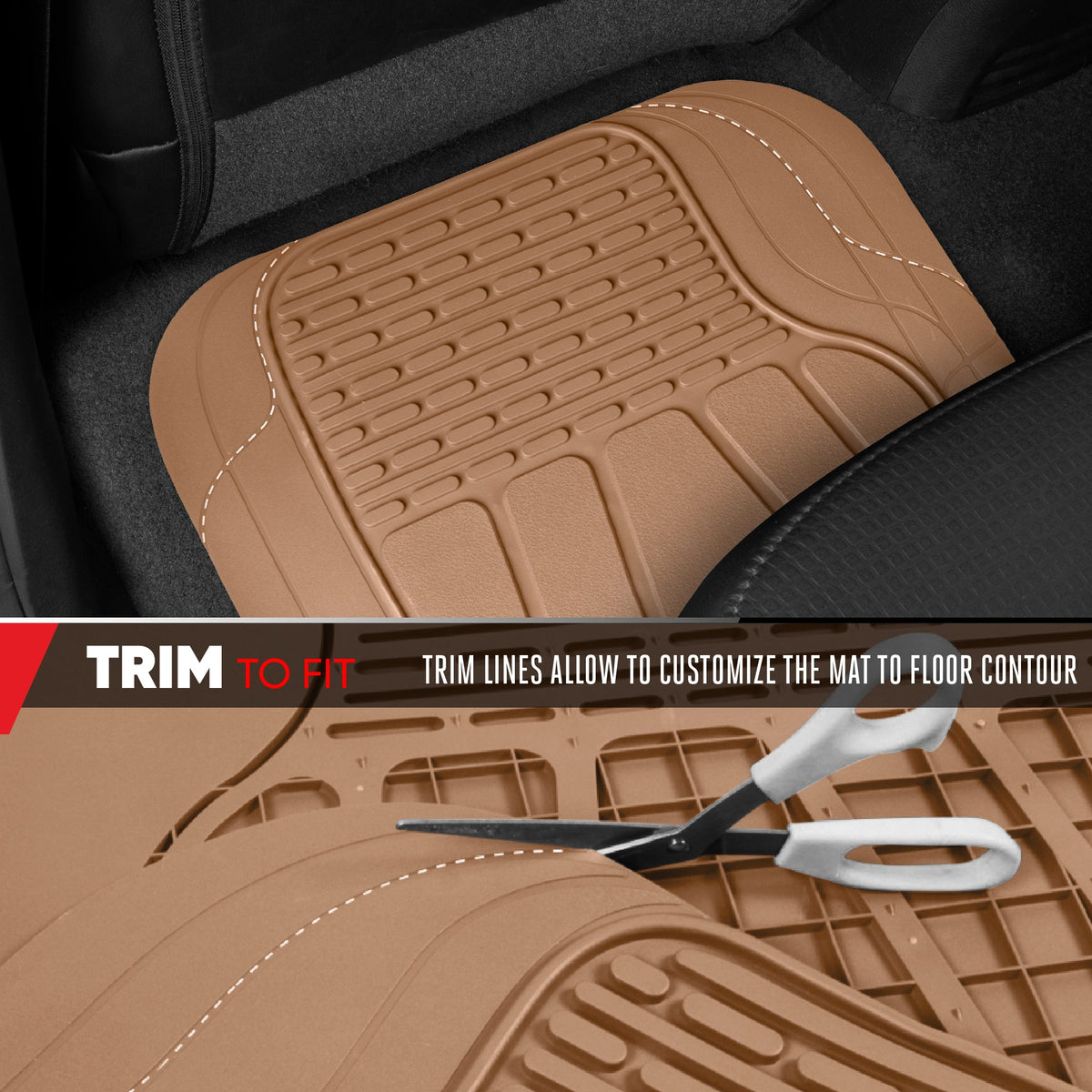 MotorTrend WingRunner Rear Floor Mat - Trim to Fit