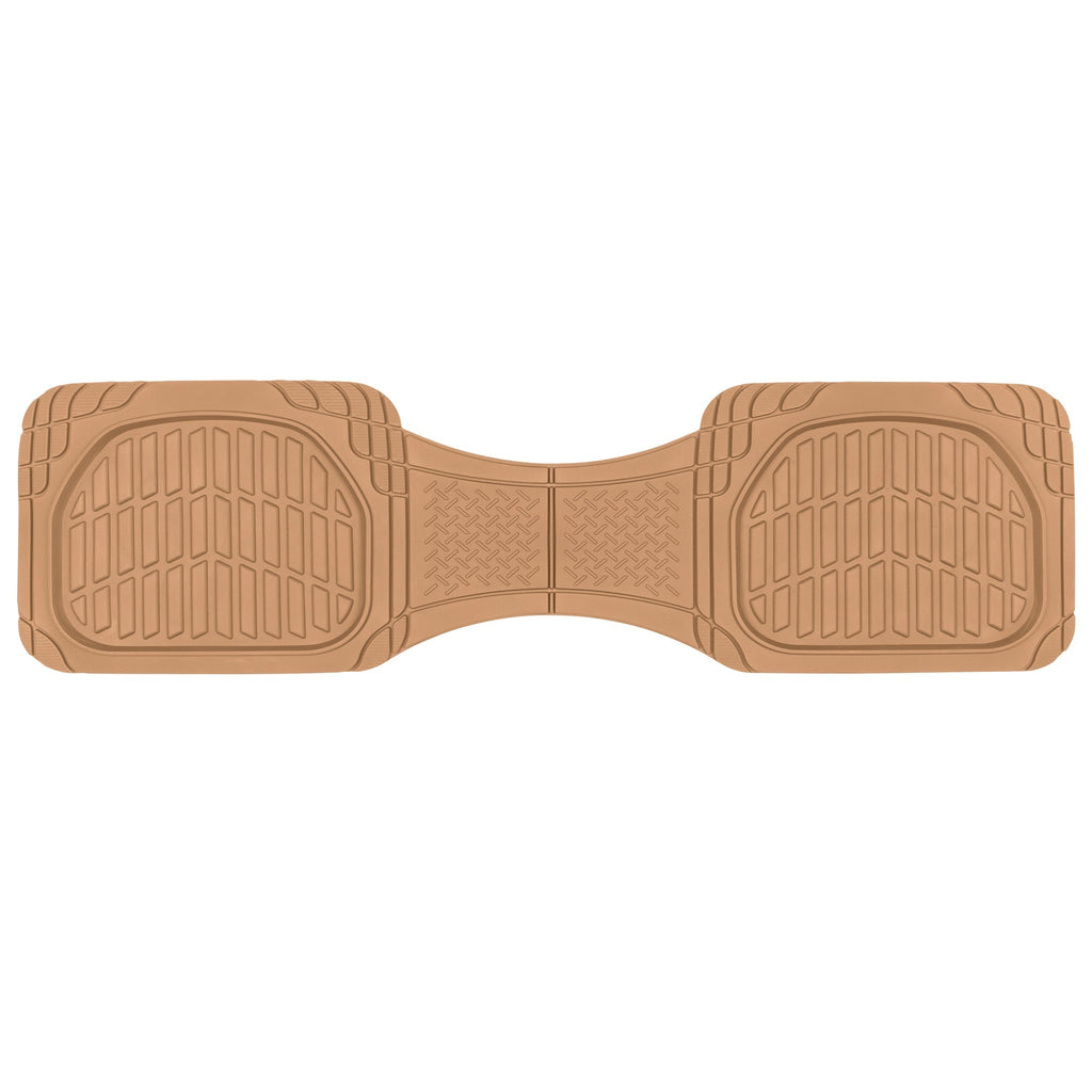 MotorTrend PRO920 Deep Dish Rear Floor Mats - Heavy Duty, All Weather, Trim to Fit - Beige