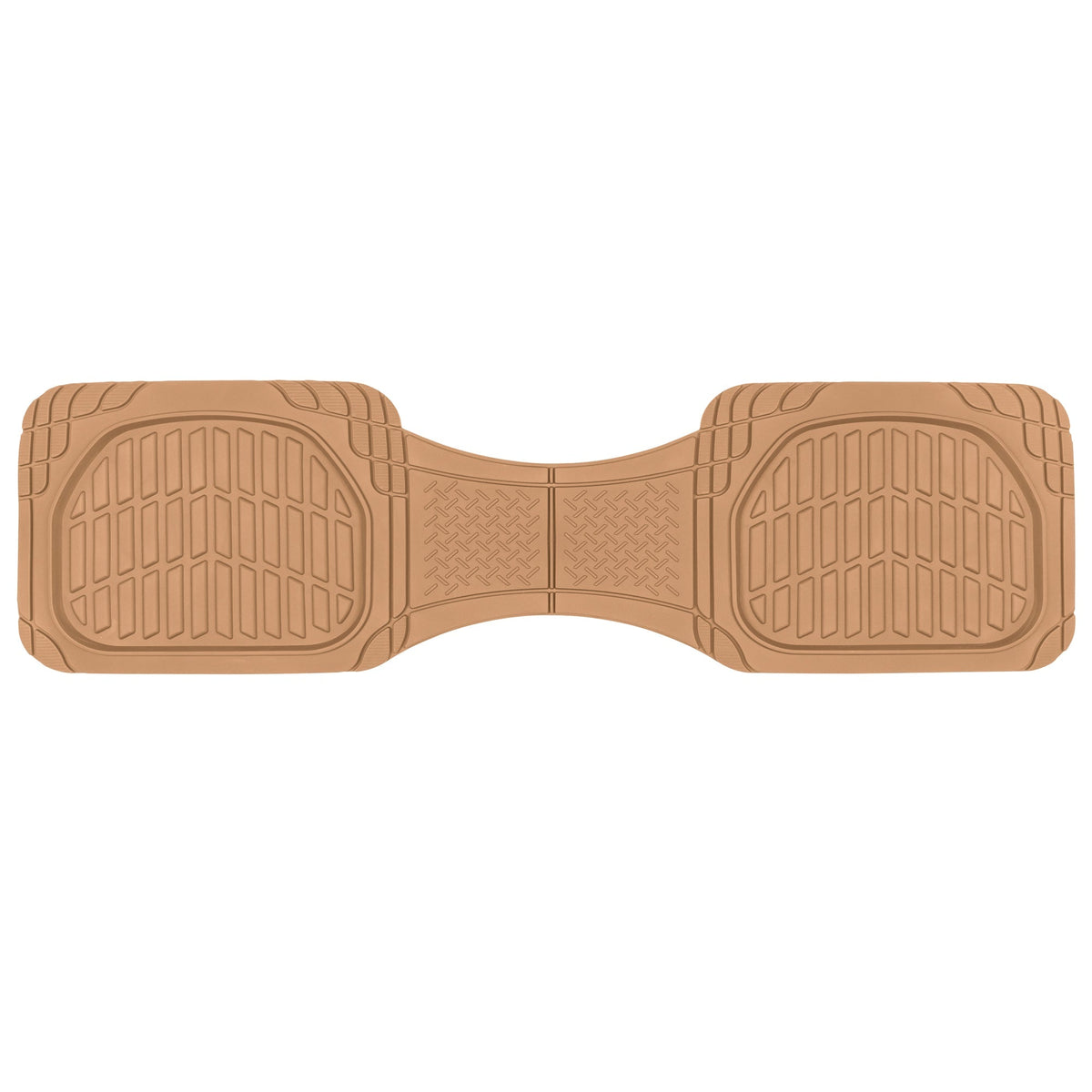 MotorTrend PRO920 Deep Dish Rear Floor Mats - Heavy Duty, All Weather, Trim to Fit - Beige