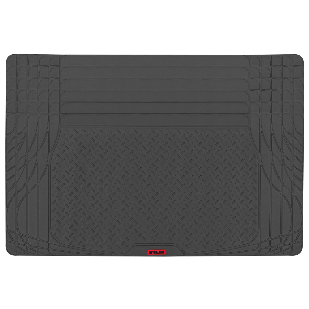 MotorTrend Utility Trunk/Cargo Liner Mat - Heavy Duty, All Weather, Trim to Fit - Black