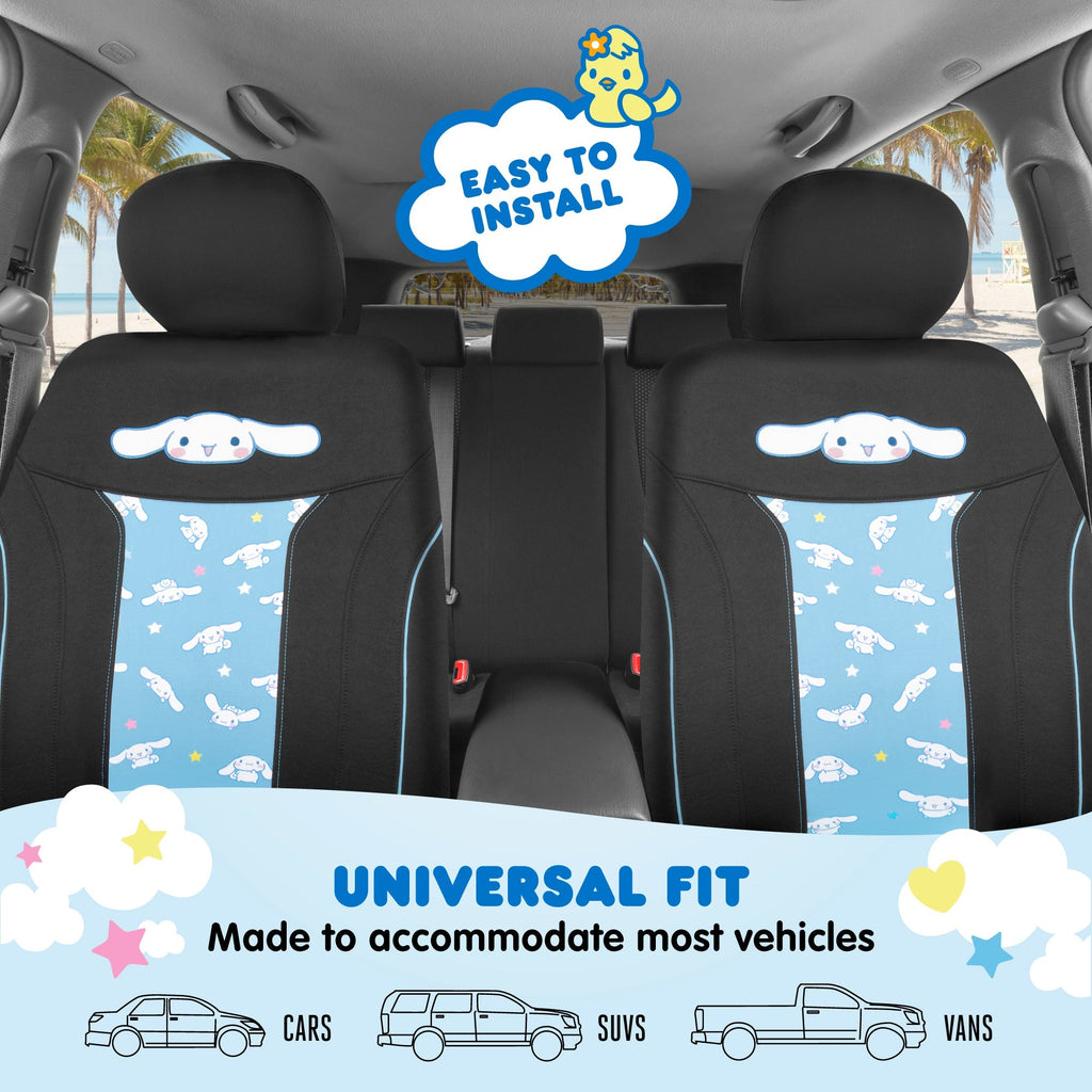 Carbella Official Cinnamoroll 2-Pack Front Seat Covers
