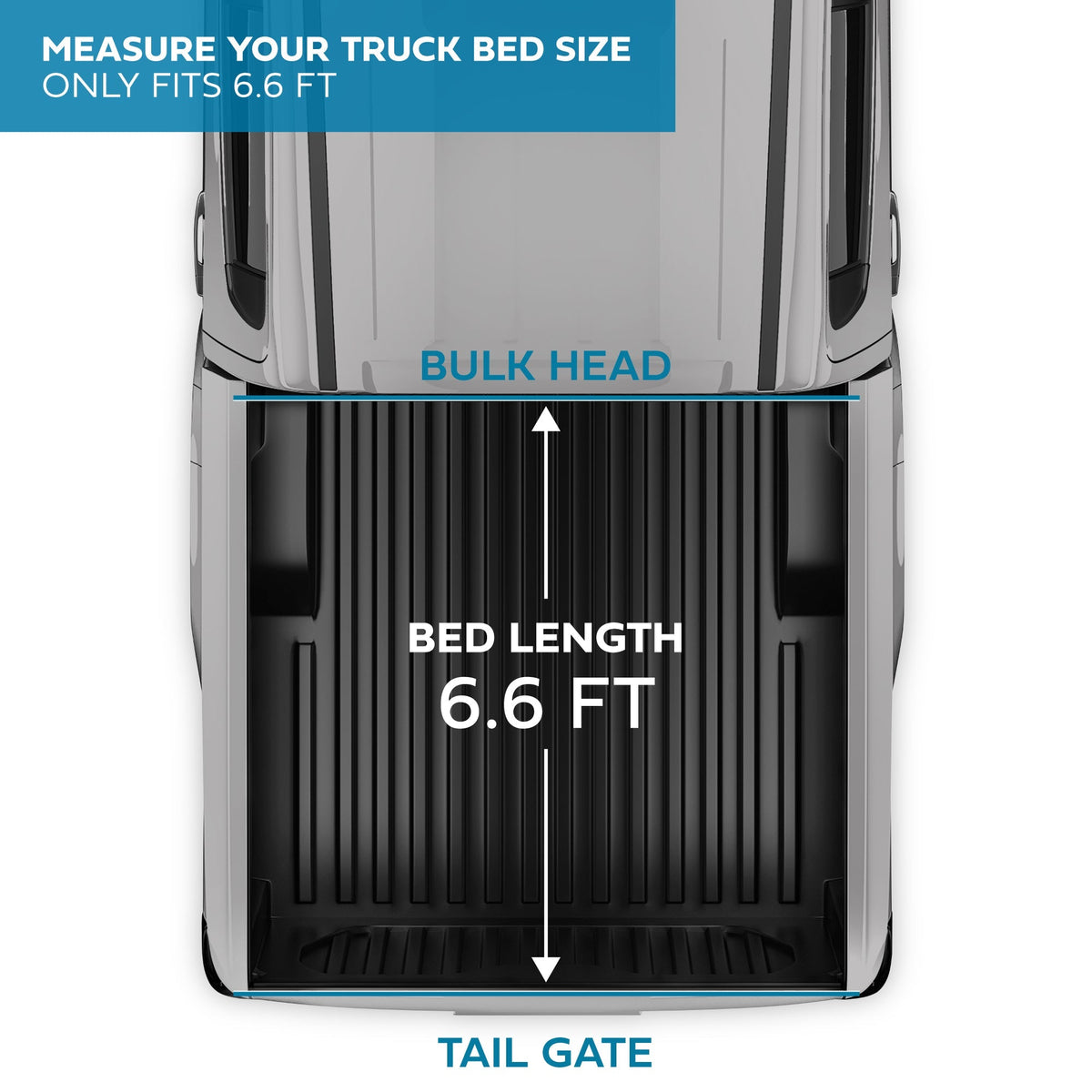 MotorBox Tri-Fold Truck Tonneau Cover for Chevy Silverado 2500HD 3500HD / GMC Sierra 2500HD 3500HD (2014-2018) with 6.6 ft Bed Length, All-Weather Soft Folding Truck Bed Cover with Black Flag Graphic