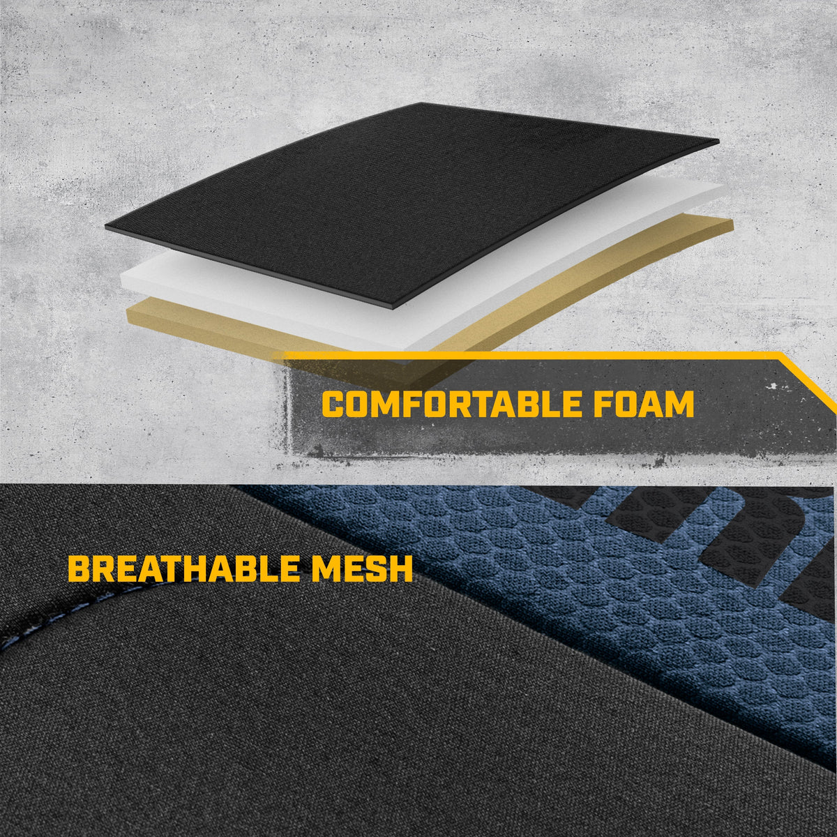 CAT Black & Blue Car Seat Covers Full Set – Front Seat Covers & Rear Bench Seat Cover – Airbag Compatible, 60/40 Split Bench for Trucks, Cars & SUVs – Automotive Interior Seat Protection Accessories --Alias 639034902301690571