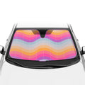 BDK Retro Wave Automotive Windshield Sunshades Accordion Folding Style - Windshield Sun Shade Auto Shade for Cars Trucks SUVs Vans Sun Visor Protector to Block UV Rays – Keeps Vehicle Cool 58” x 27”