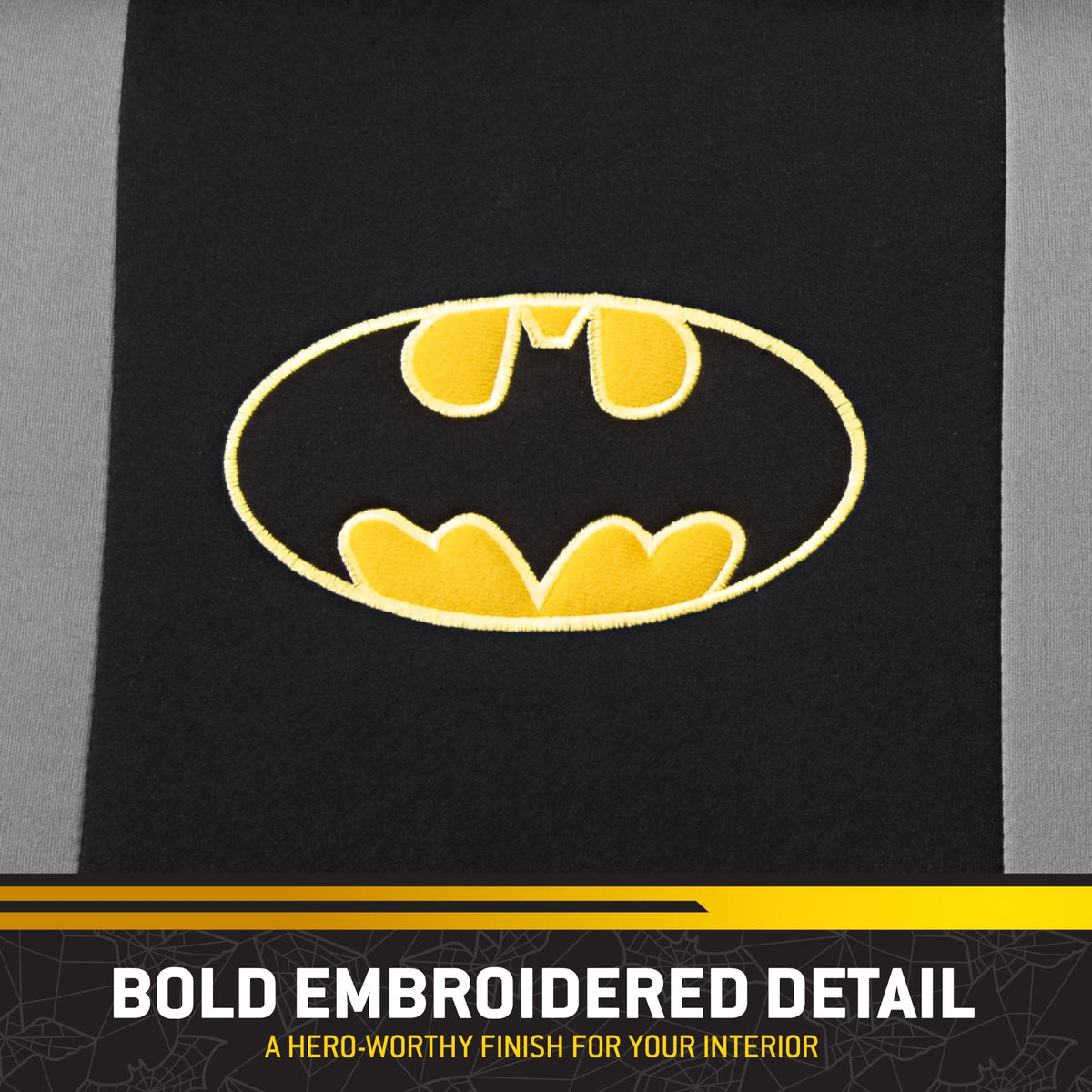 Warner Bros DC Comics 9-Piece Batman Dark Knight Logo Front Seat Covers and Rear Seat Covers