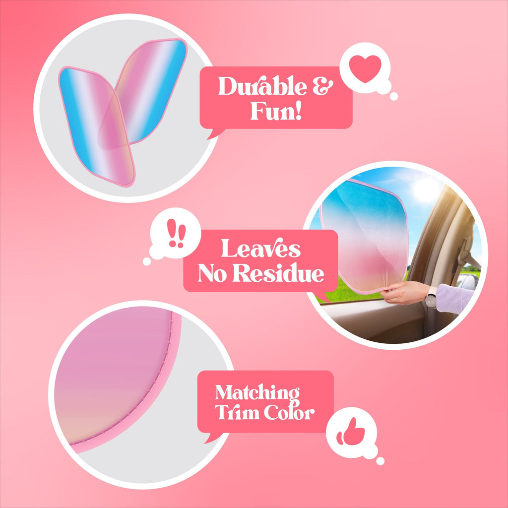 Carbella 2-Pack Rainbow Sunset Window Sunshades