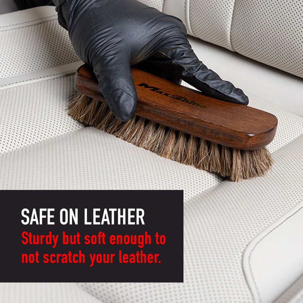 MaxShine Horse Hair Brush for Cleaning Upholstery