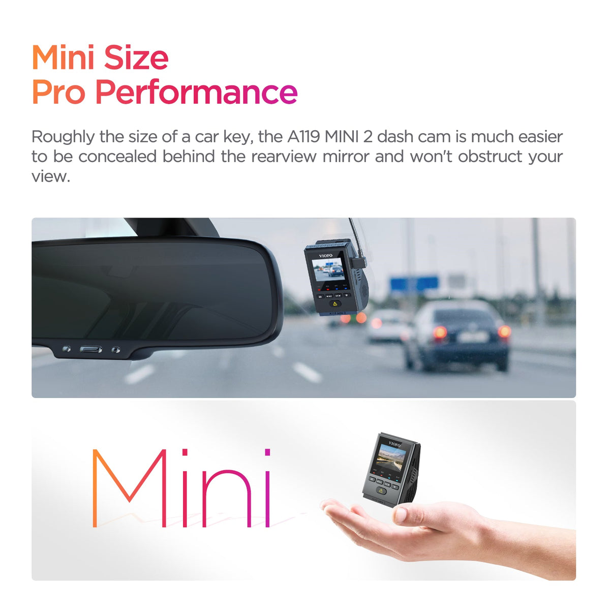 VIOFO A119 Mini 2 2K 60FPS Front Dash Cam - image 5