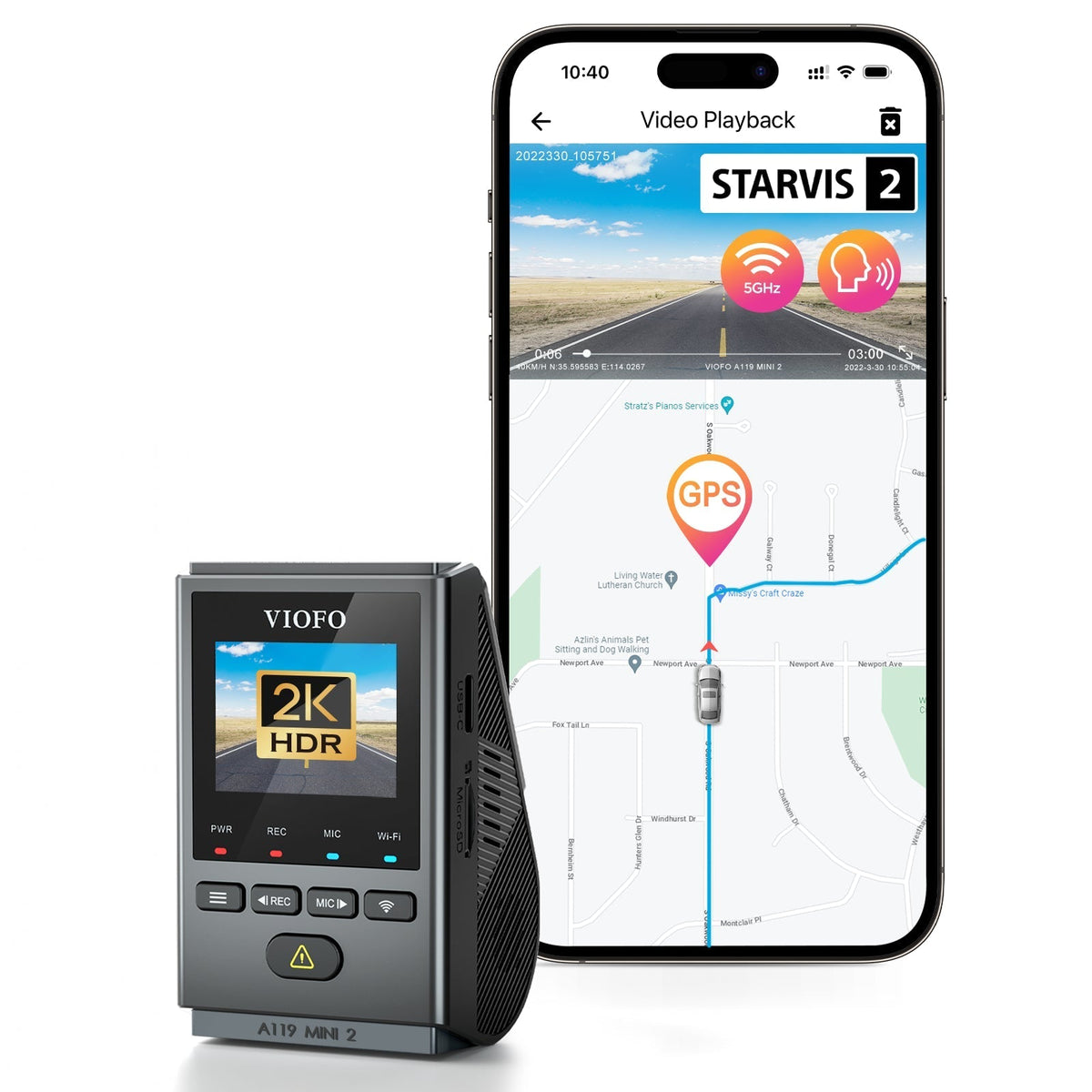 VIOFO A119 Mini 2 2K 60FPS Front Dash Cam - image 2