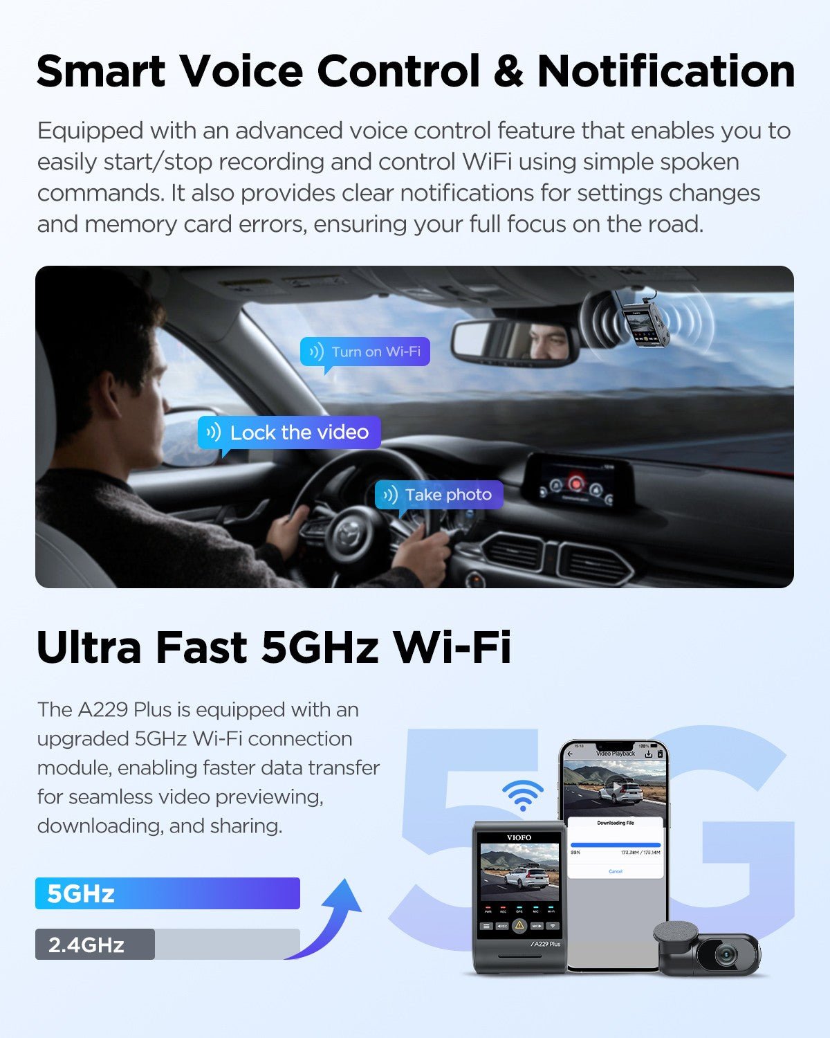 VIOFO A229 Plus 2CH 2K + 2K Dash Cam - image 5