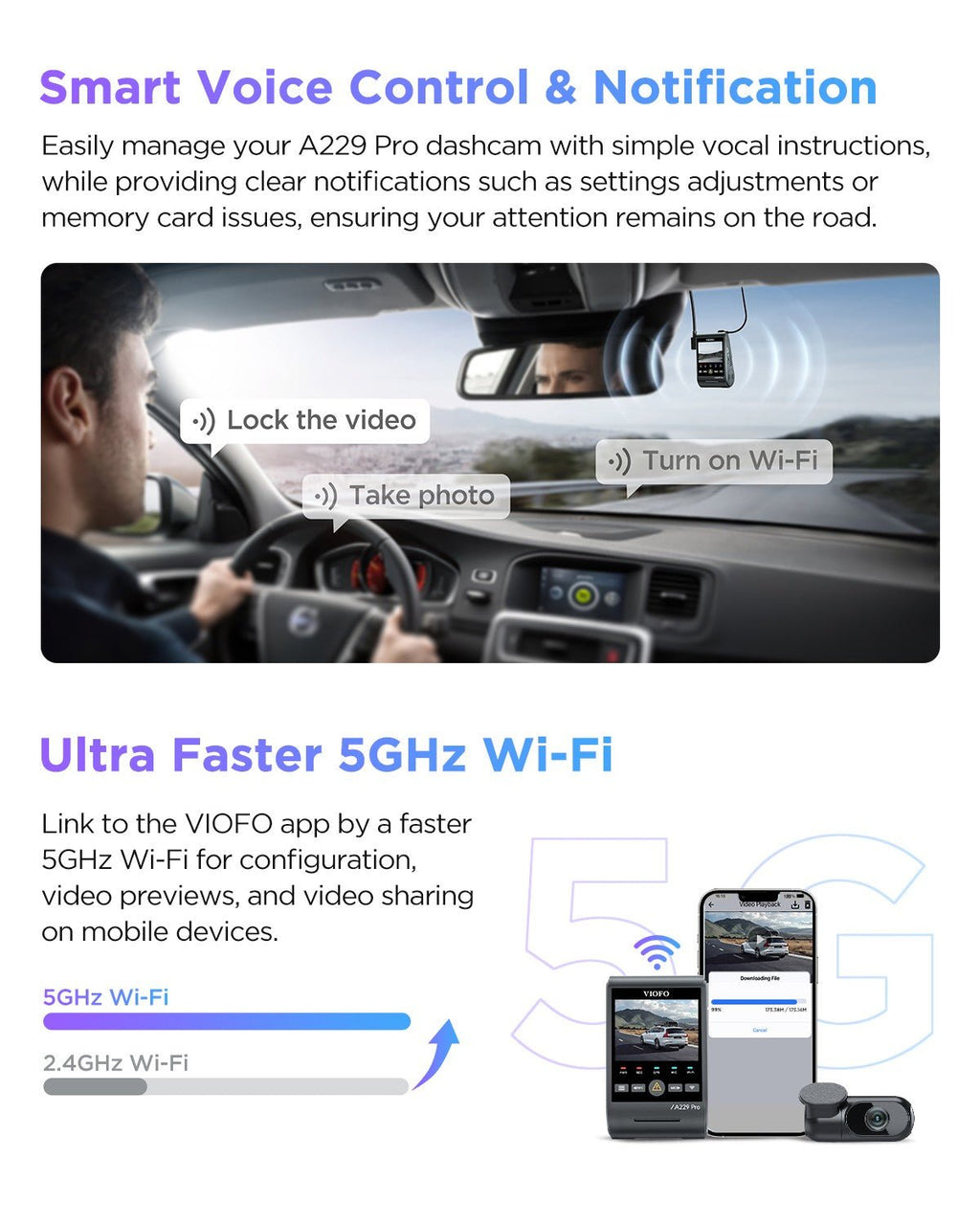 VIOFO A229 Pro 2CH 4K + 2K Dash Cam - image 5
