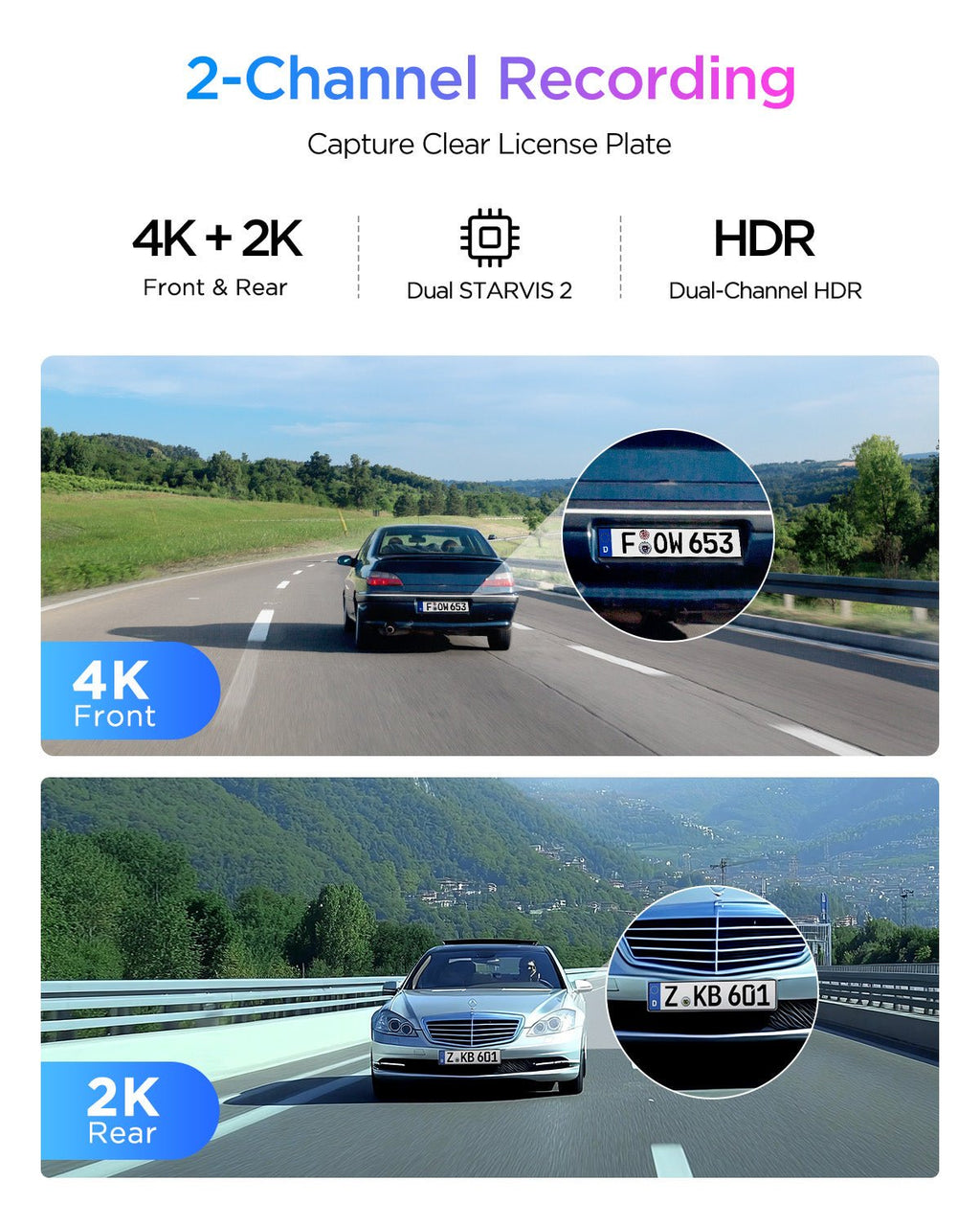 VIOFO A329S 2CH 4K 60FPS Dash Cam - image 2